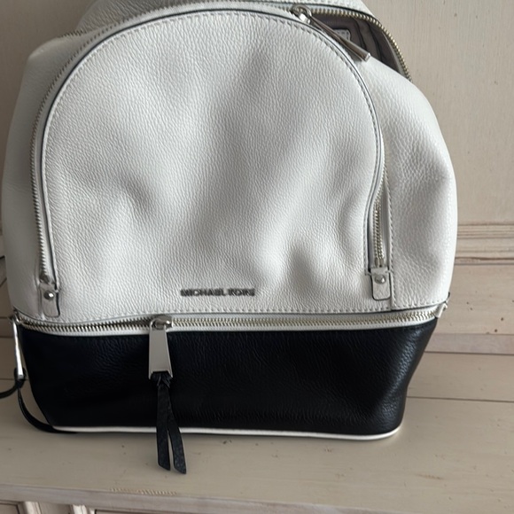 Michael Kors White and Black Backpack - Picture 1 of 1